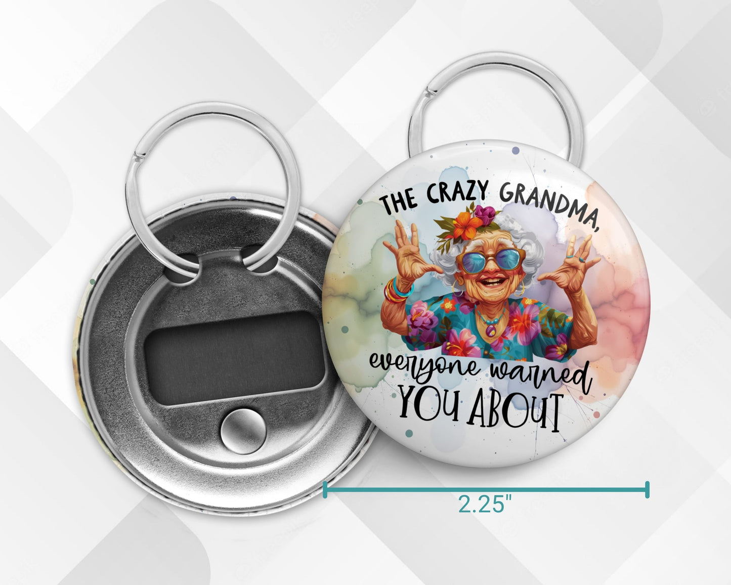 Custom Photo Bottle Opener – 2.25" Round with Magnet & Keyring Option