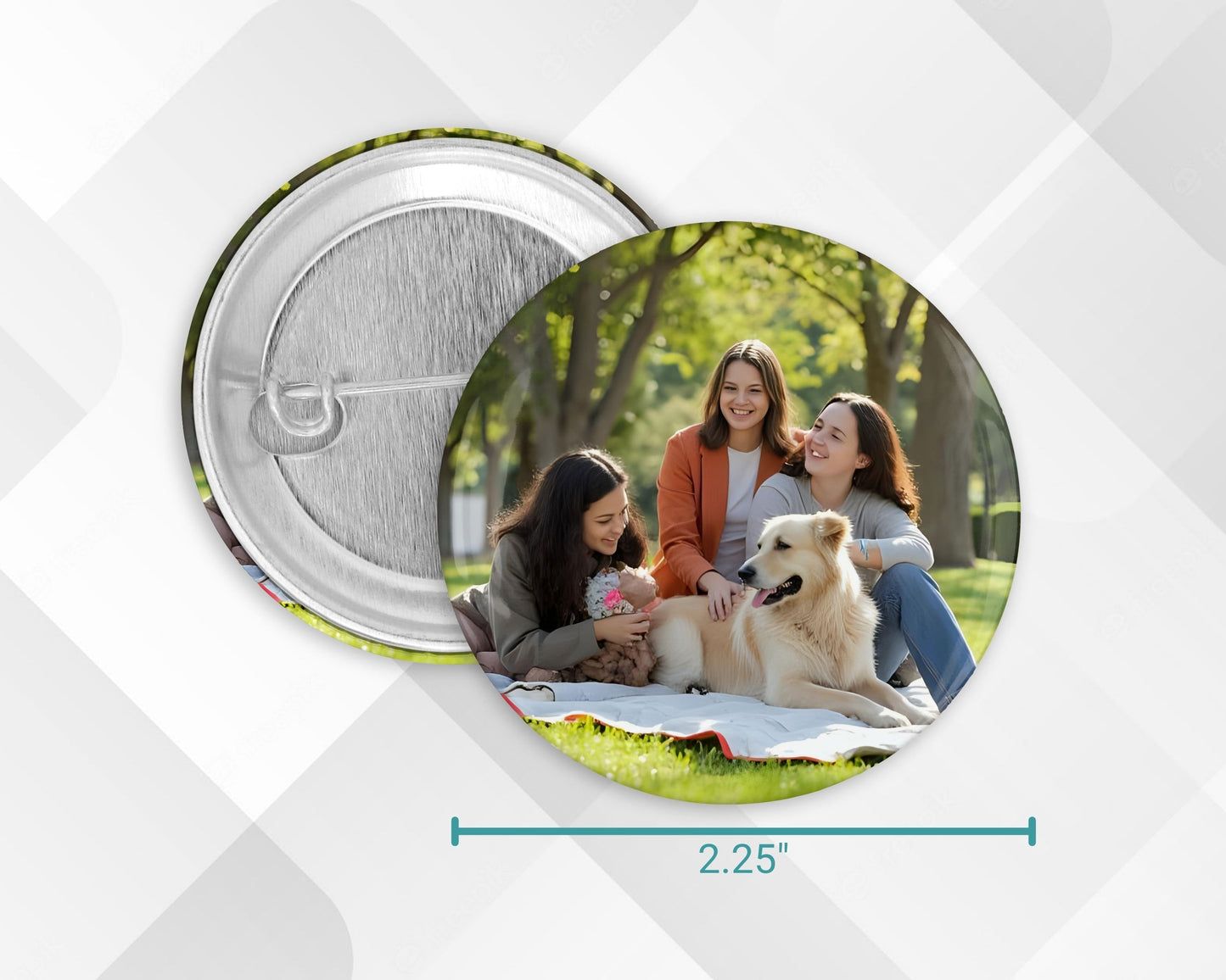 Custom 2.25" Pin-Back Button – Add Your Image