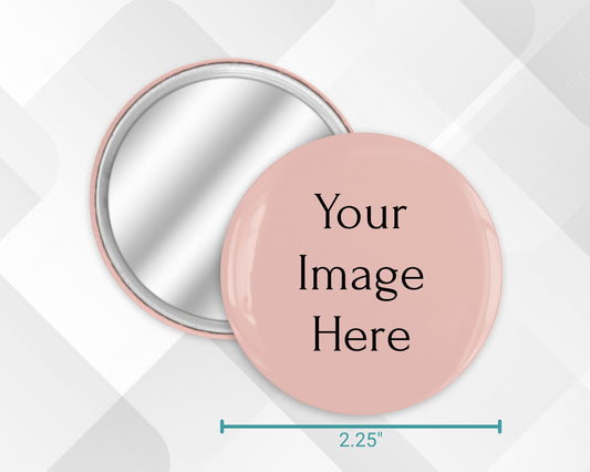 Custom 2.25" Photo Pocket Mirror – Personalized Gift, Party Favor, Keepsake